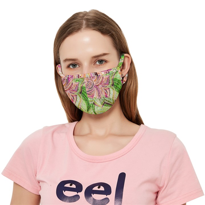 Colorful Design Acrylic Canvas Crease Cloth Face Mask (Adult)