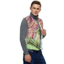 Colorful Design Acrylic Canvas Men s Button Up Puffer Vest	 View2