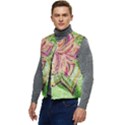 Colorful Design Acrylic Canvas Men s Button Up Puffer Vest	 View3