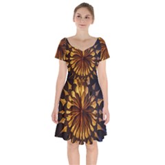 Light Star Lighting Lamp Short Sleeve Bardot Dress by Amaryn4rt