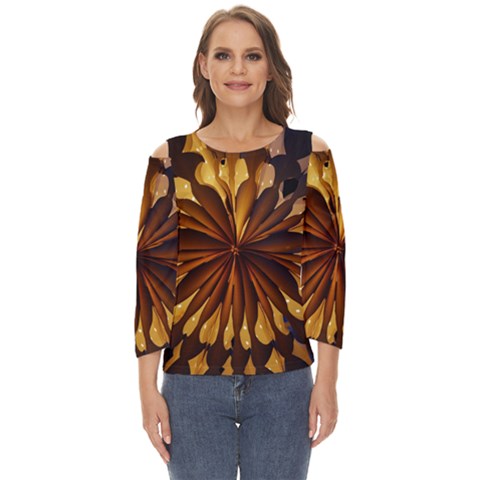 Light Star Lighting Lamp Cut Out Wide Sleeve Top by Amaryn4rt