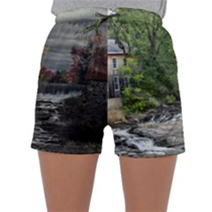 Landscape Summer Fall Colors Mill Sleepwear Shorts