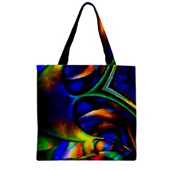 Light Texture Abstract Background Zipper Grocery Tote Bag by Amaryn4rt