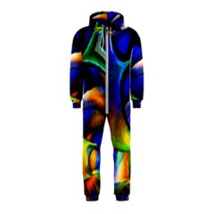 Light Texture Abstract Background Hooded Jumpsuit (kids)