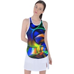 Light Texture Abstract Background Racer Back Mesh Tank Top by Amaryn4rt