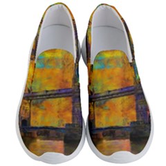 London Tower Abstract Bridge Men s Lightweight Slip Ons by Amaryn4rt