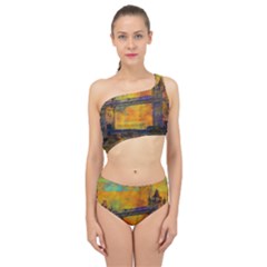 London Tower Abstract Bridge Spliced Up Two Piece Swimsuit by Amaryn4rt