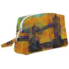 London Tower Abstract Bridge Wristlet Pouch Bag (large) by Amaryn4rt