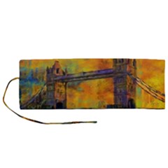 London Tower Abstract Bridge Roll Up Canvas Pencil Holder (m) by Amaryn4rt