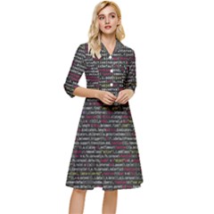 Full Frame Shot Of Abstract Pattern Classy Knee Length Dress by Amaryn4rt