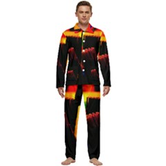 Plastic Brush Color Yellow Red Men s Long Sleeve Velvet Pocket Pajamas Set