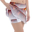 Effect Pattern Brush Red Classic Tennis Skirt View3