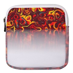 Effect Pattern Brush Red Mini Square Pouch by Amaryn4rt