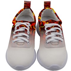 Effect Pattern Brush Red Kids Athletic Shoes by Amaryn4rt