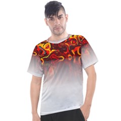 Effect Pattern Brush Red Men s Sport Top by Amaryn4rt