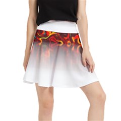 Effect Pattern Brush Red Waistband Skirt by Amaryn4rt