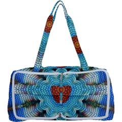 Pattern Blue Brown Background- Multi Function Bag by Amaryn4rt