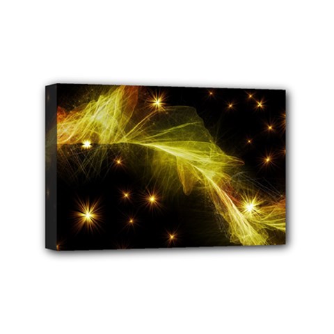 Particles Vibration Line Wave Mini Canvas 6  X 4  (stretched) by Amaryn4rt