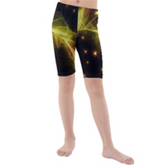 Particles Vibration Line Wave Kids  Mid Length Swim Shorts by Amaryn4rt