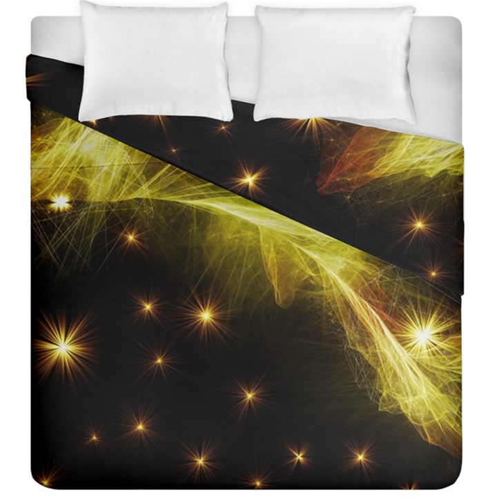 Particles Vibration Line Wave Duvet Cover Double Side (King Size)