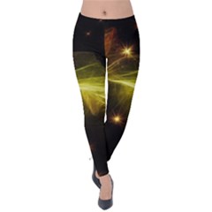 Particles Vibration Line Wave Velvet Leggings