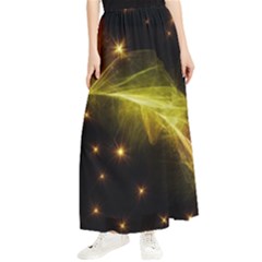 Particles Vibration Line Wave Maxi Chiffon Skirt by Amaryn4rt