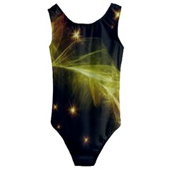 Particles Vibration Line Wave Kids  Cut-out Back One Piece Swimsuit by Amaryn4rt