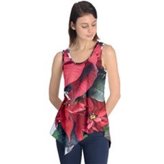 Star Of Bethlehem Star Red Sleeveless Tunic by Amaryn4rt