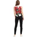 Star Of Bethlehem Star Red V-Neck Cropped Tank Top View2