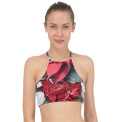 Star Of Bethlehem Star Red Halter Bikini Top by Amaryn4rt