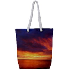 Sunset The Pacific Ocean Evening Full Print Rope Handle Tote (small) by Amaryn4rt