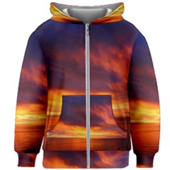 Sunset The Pacific Ocean Evening Kids  Zipper Hoodie Without Drawstring