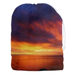 Sunset The Pacific Ocean Evening Drawstring Pouch (3xl) by Amaryn4rt