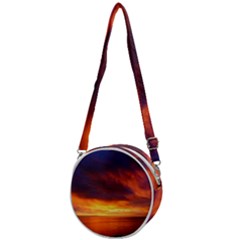 Sunset The Pacific Ocean Evening Crossbody Circle Bag by Amaryn4rt