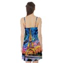 Eiffel Tower Starry Night Print Van Gogh Satin Night Slip View2