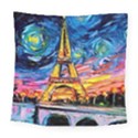 Eiffel Tower Starry Night Print Van Gogh Square Tapestry (Large) View1