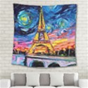 Eiffel Tower Starry Night Print Van Gogh Square Tapestry (Large) View2