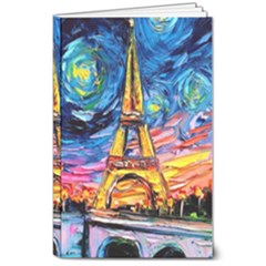 Eiffel Tower Starry Night Print Van Gogh 8  X 10  Softcover Notebook by Modalart