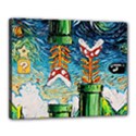 Cartoon Game Games Starry Night Doctor Who Van Gogh Parody Canvas 20  x 16  (Stretched) View1