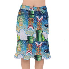 Cartoon Game Games Starry Night Doctor Who Van Gogh Parody Short Mermaid Skirt by Modalart