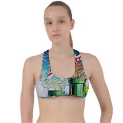 Cartoon Game Games Starry Night Doctor Who Van Gogh Parody Criss Cross Racerback Sports Bra by Modalart