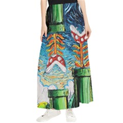 Cartoon Game Games Starry Night Doctor Who Van Gogh Parody Maxi Chiffon Skirt by Modalart