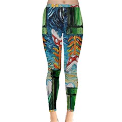 Cartoon Game Games Starry Night Doctor Who Van Gogh Parody Inside Out Leggings by Modalart