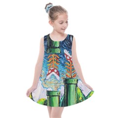 Cartoon Game Games Starry Night Doctor Who Van Gogh Parody Kids  Summer Dress by Modalart