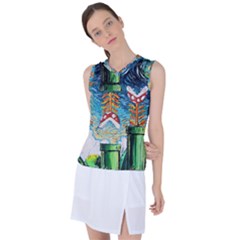 Cartoon Game Games Starry Night Doctor Who Van Gogh Parody Women s Sleeveless Sports Top by Modalart