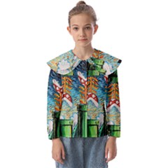 Cartoon Game Games Starry Night Doctor Who Van Gogh Parody Kids  Peter Pan Collar Blouse by Modalart