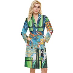 Cartoon Game Games Starry Night Doctor Who Van Gogh Parody Long Sleeve Velvet Robe by Modalart