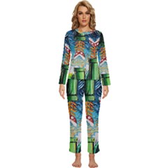 Cartoon Game Games Starry Night Doctor Who Van Gogh Parody Womens  Long Sleeve Lightweight Pajamas Set