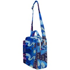 Starry Night In New York Van Gogh Manhattan Chrysler Building And Empire State Building Crossbody Day Bag by Modalart