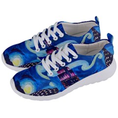 Starry Night In New York Van Gogh Manhattan Chrysler Building And Empire State Building Men s Lightweight Sports Shoes by Modalart